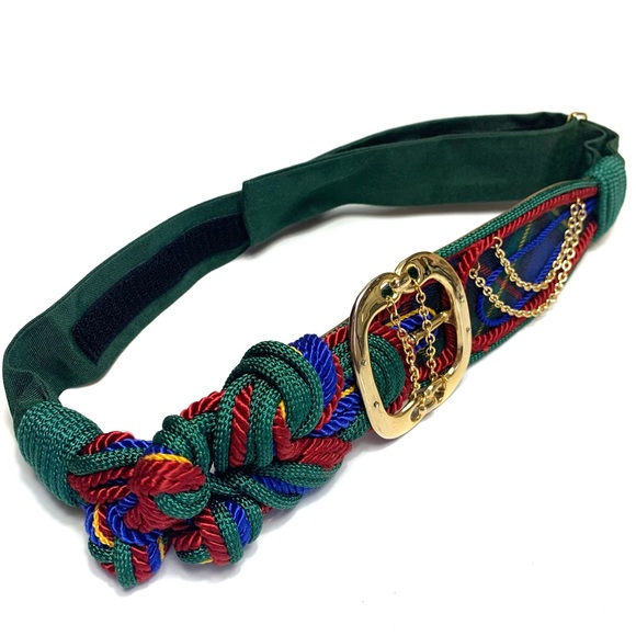 Vtg Carolyn Tanner Braided Rope & Chain Adjustable Belt - Picture 10 of 10